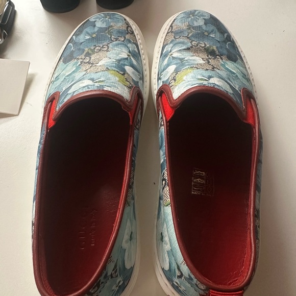 Gucci GG Supreme Monogram Blooms slip-on sneakers. - Picture 4 of 5
